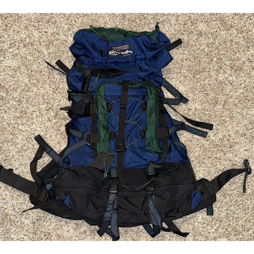 Jansport Rare NWOT Vintage Hiking Backpack USA 26 X 16.5 Padded Back Frameless - Picture 1 of 12